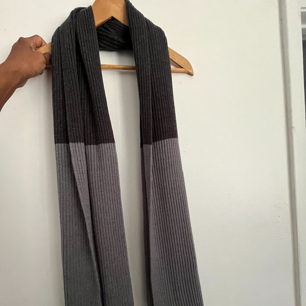 TIMBERLAND LONG WARM COLOR BLOCK GREY BLUE MEN SCARF